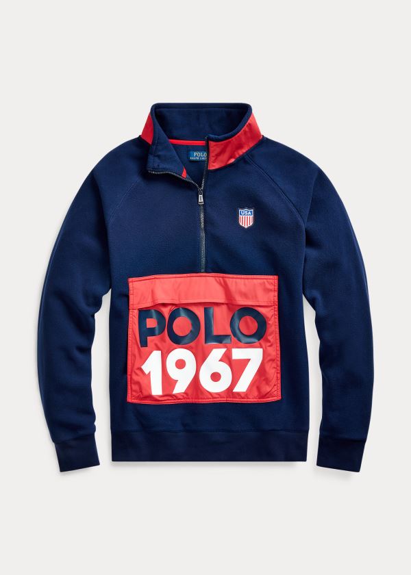 Polo Ralph Lauren Hybrid Half-Zip Jakke Herre Danmark (MYOWV2615)